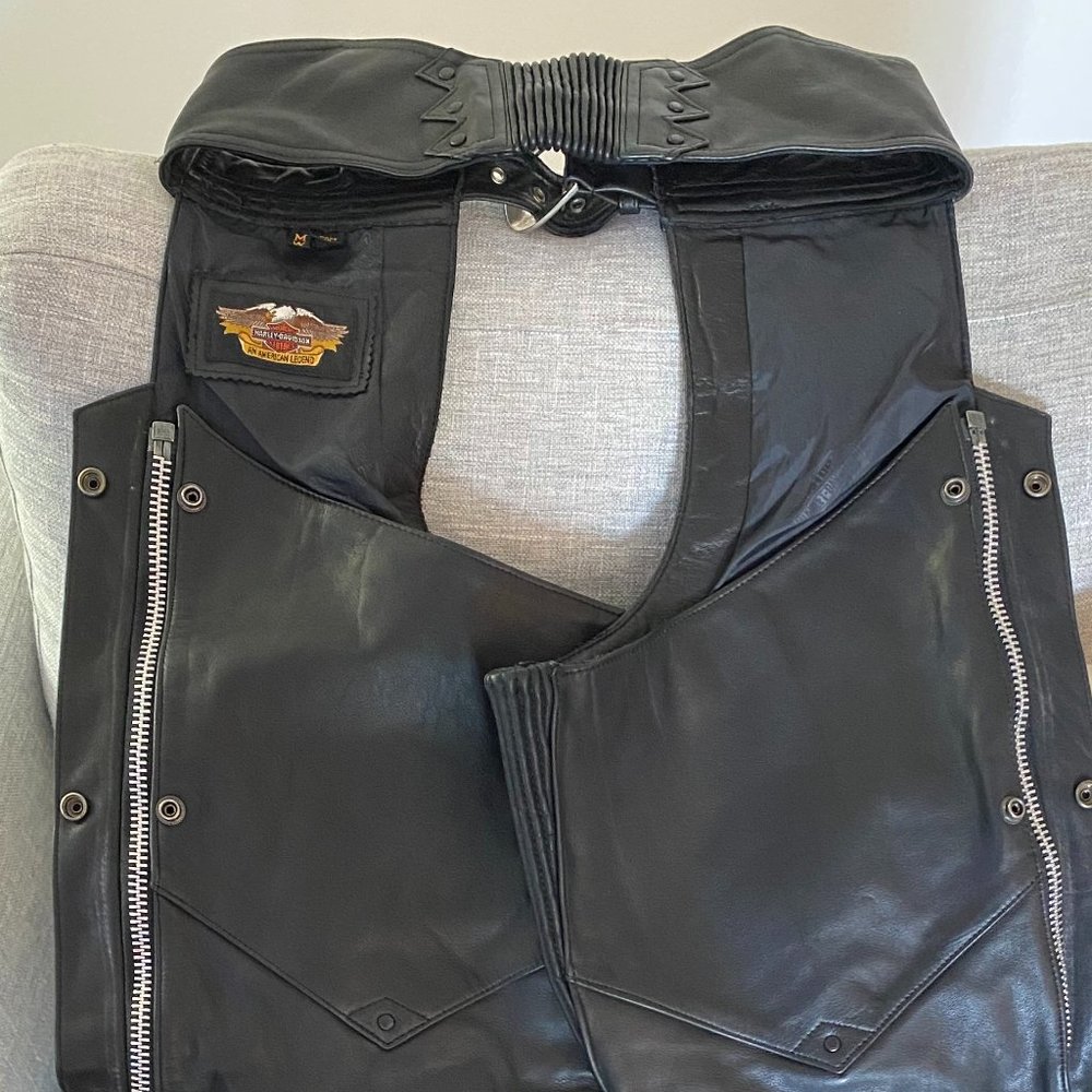 Harley-Davidson leather motorcycle chaps